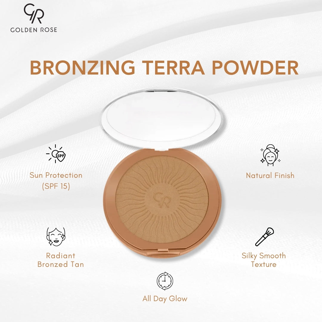 Golden Rose Bronzing Terra Powder SPF15 bronzed tan 4 shades Pakistan buy online