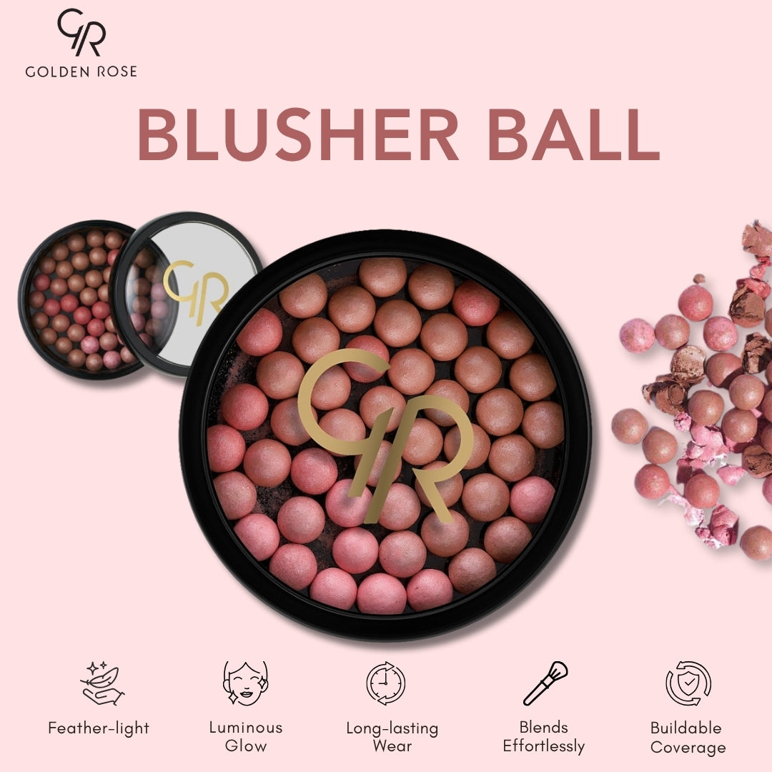 Golden Rose Blusher Ball silky pearl luminous glow Pakistan buy online