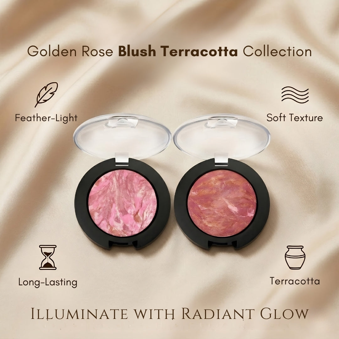 Golden Rose Blush Terracotta satiny shimmer radiant glow 6 shades Pakistan