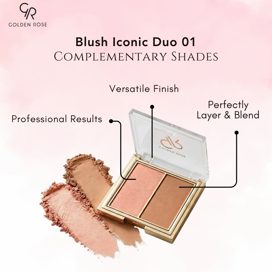 Golden Rose Blush Iconic Duo palette 2 shades Pakistan buy online