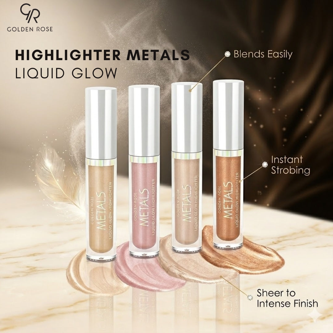 Golden Rose Metals Liquid Glow Highlighter 4 shades Pakistan buy online
