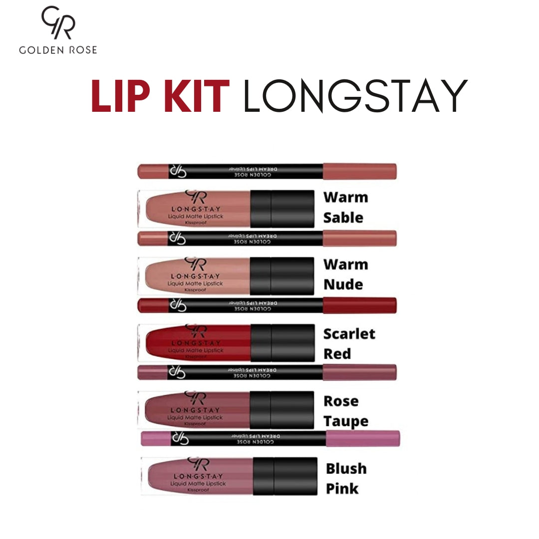 Golden Rose Lip Kit longstay 5 shades Pakistan COD delivery