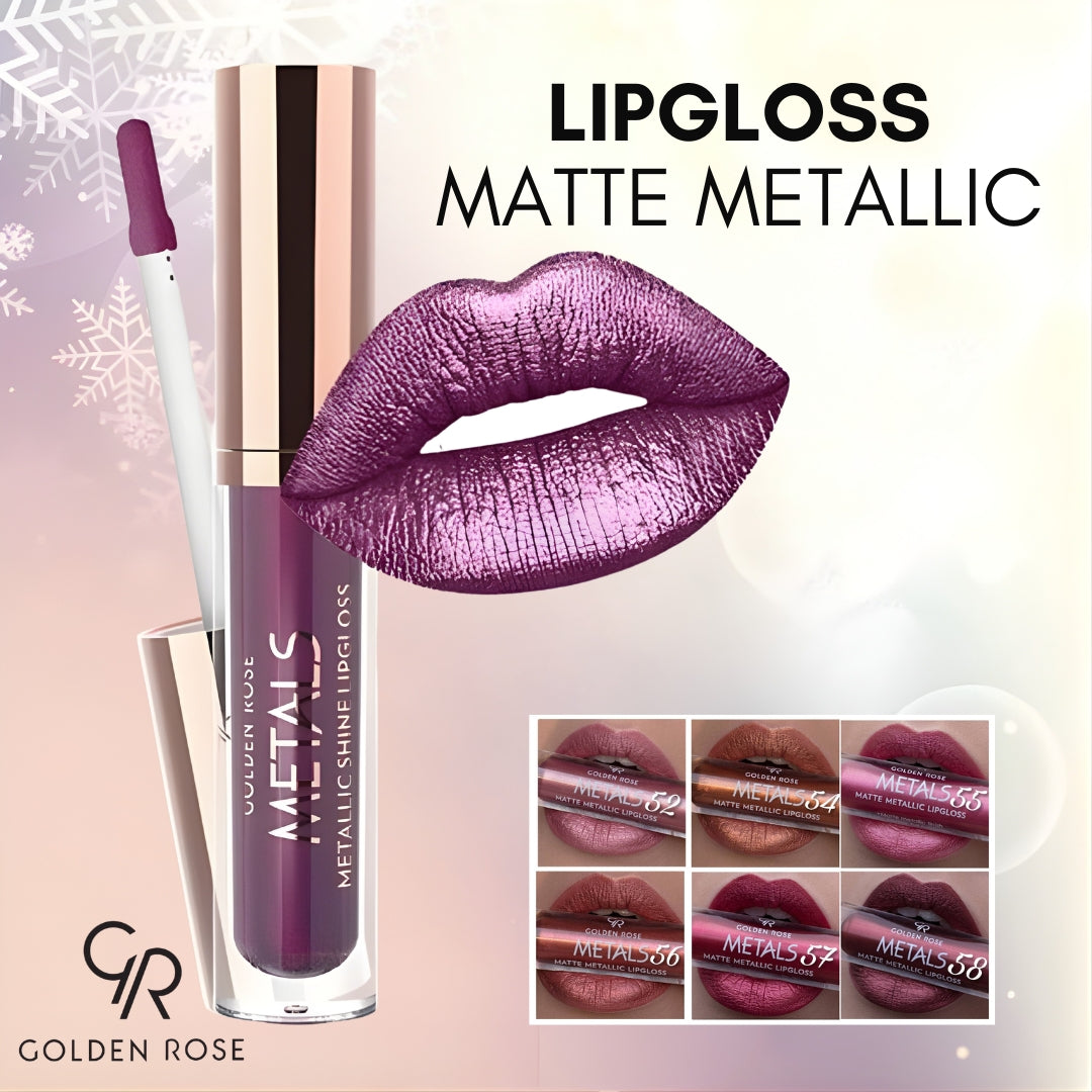 Golden Rose Matte Metallic Lip Gloss 6 metallic shades Pakistan buy online