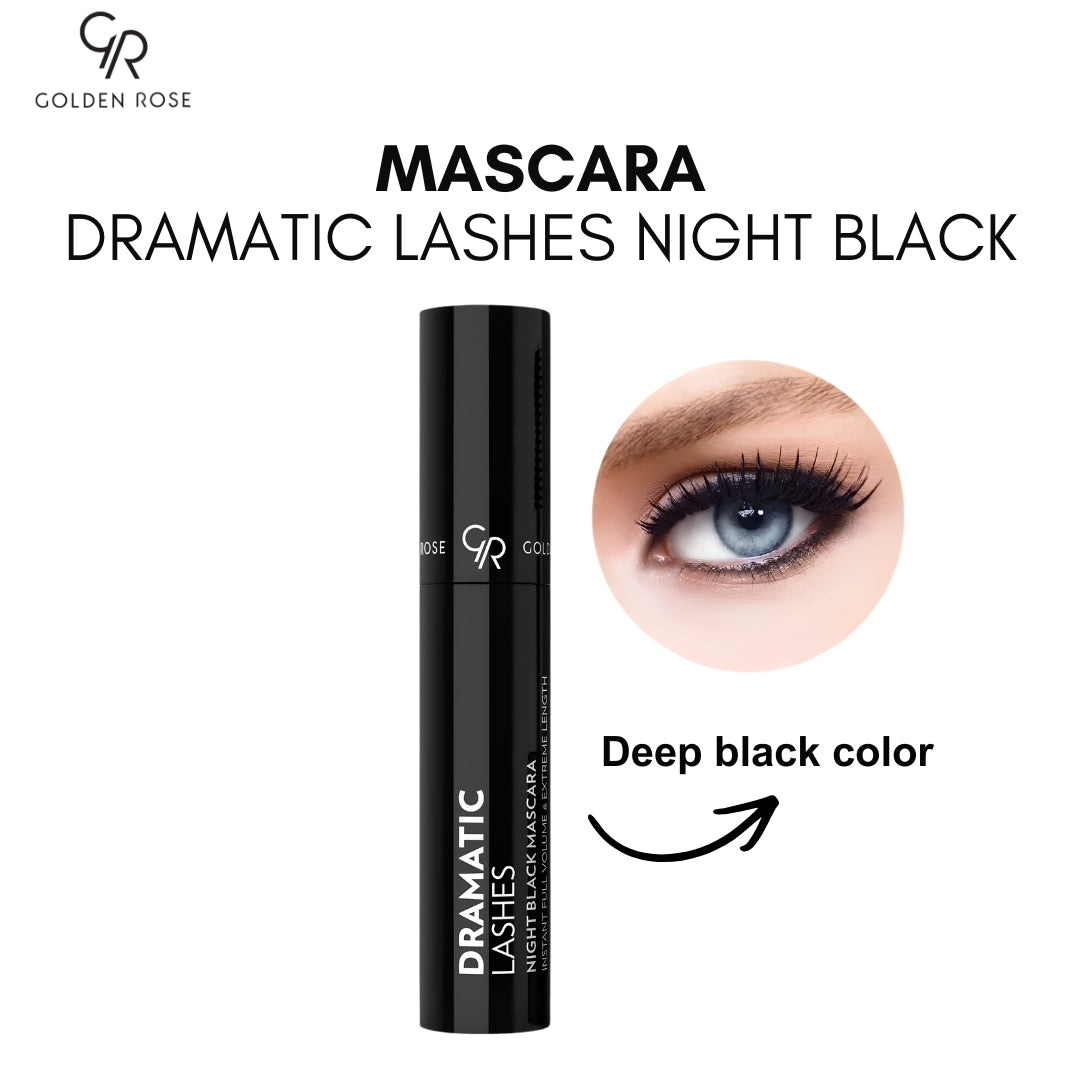 Golden Rose Dramatic Lashes Night Black Mascara rubber brush Pakistan