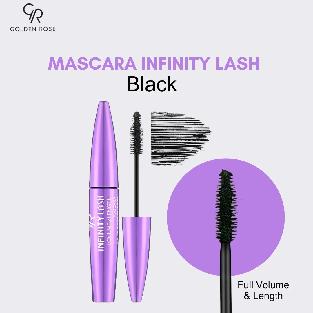 Golden Rose Infinity Lash Mascara Black fiber brush volume Pakistan