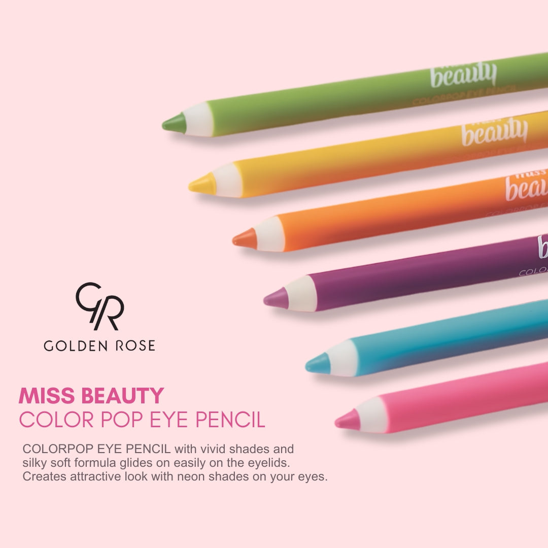 Golden Rose Miss Beauty Color Pop Eye Pencil 6 vibrant shades Pakistan