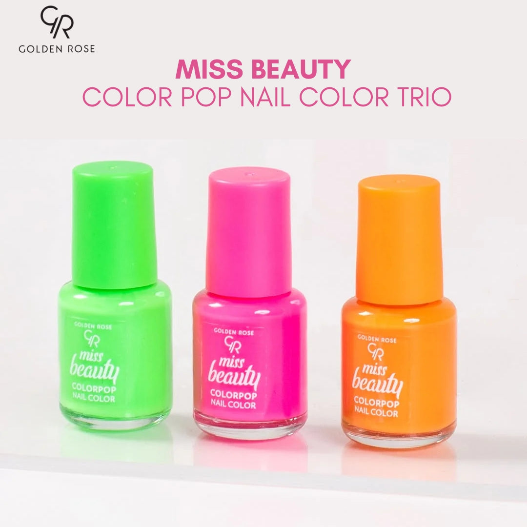 Golden Rose Miss Beauty colorpop nail trio Pakistan COD
