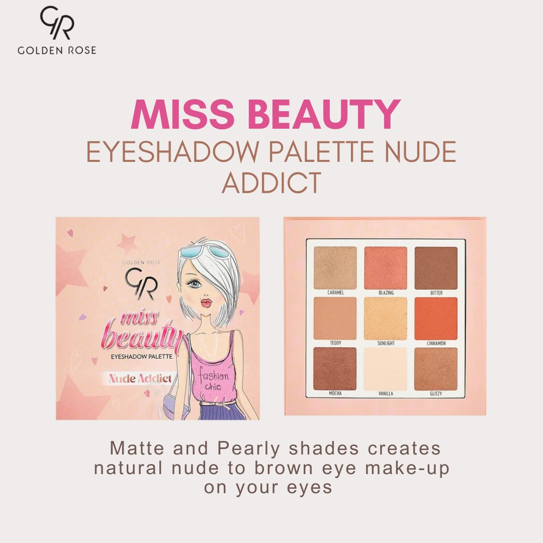Golden Rose Miss Beauty nude eyeshadow palette Pakistan COD buy online