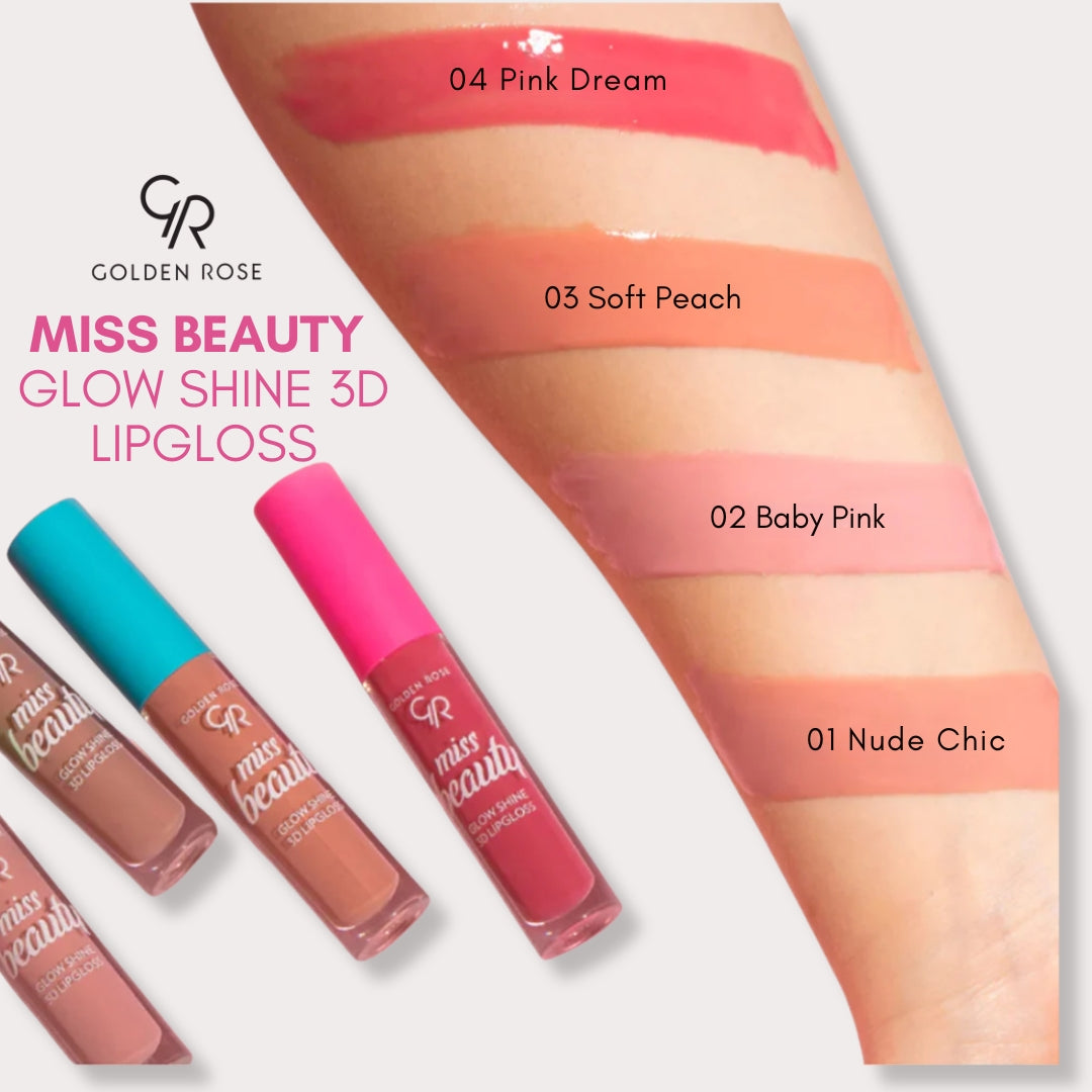 Golden Rose Miss Beauty 3D lip gloss high shine Pakistan COD
