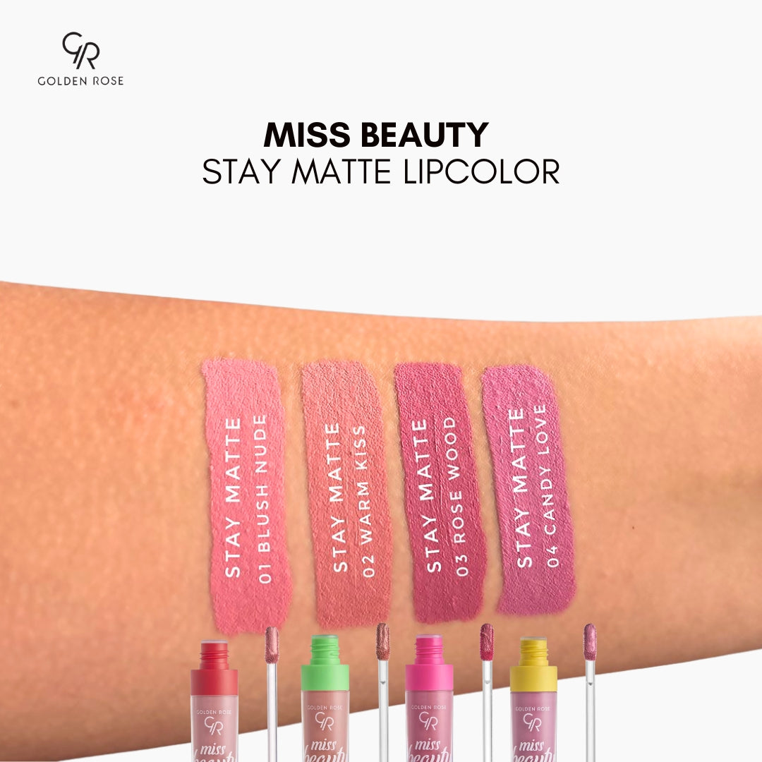 Golden Rose Miss Beauty matte lip color 4 shades Pakistan COD