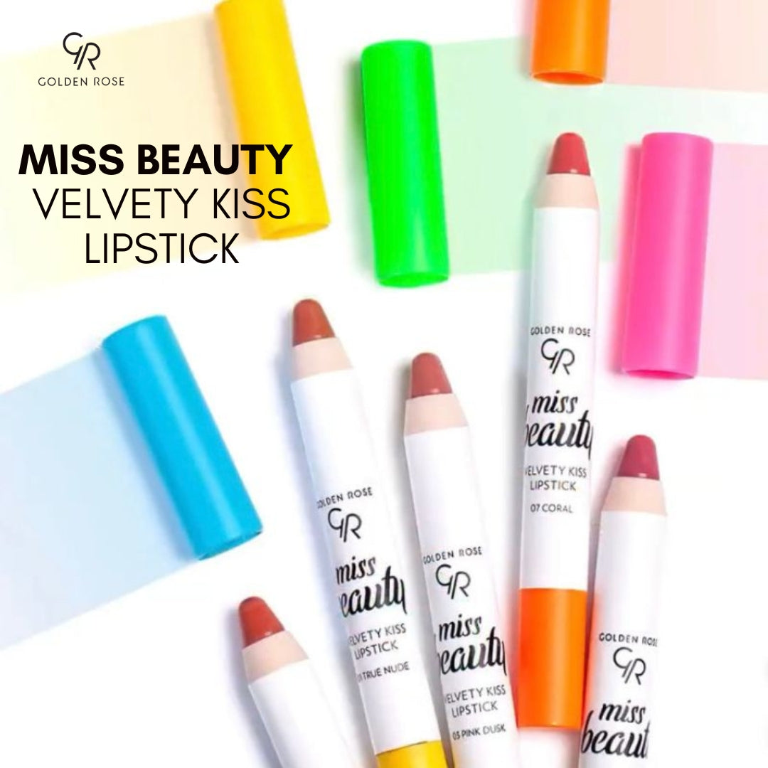 Golden Rose Miss Beauty Velvety Kiss Lipstick 8 shades Pakistan buy online