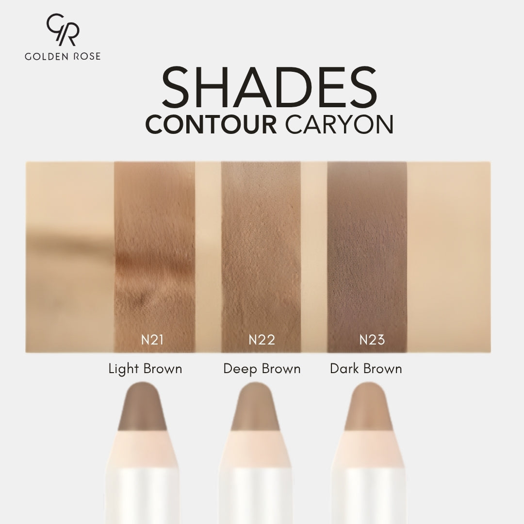 Golden Rose contour crayon 3 shades brown Pakistan COD