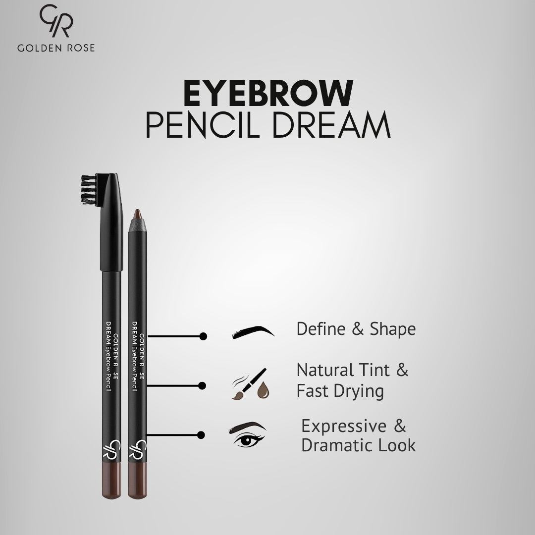 Golden Rose Dream Eyebrow Pencil 6 shades spoolie Pakistan buy online