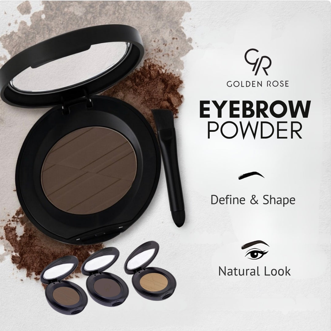 Golden Rose Eyebrow Powder 3 shades natural defined brows Pakistan buy online