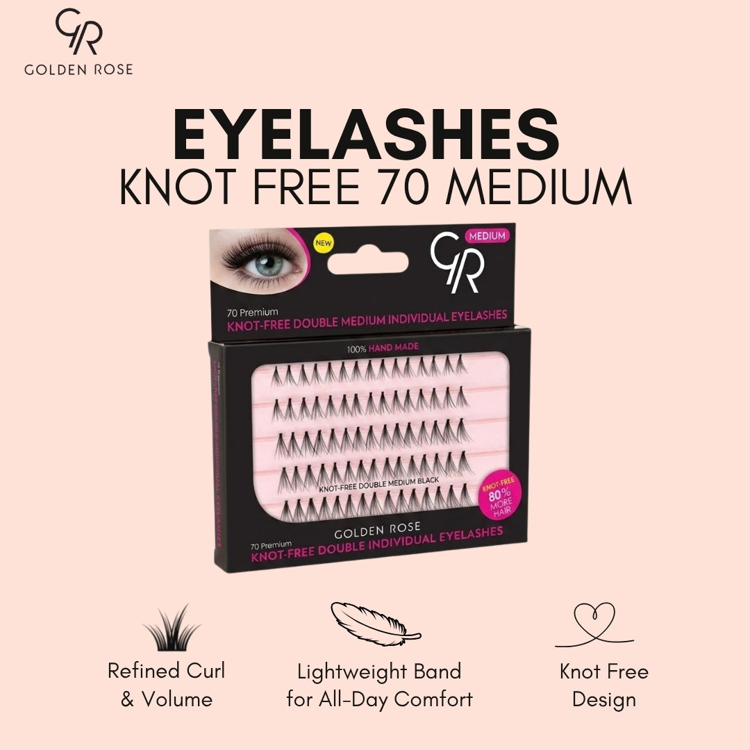 Golden Rose Knot Free 70 false eyelashes natural look Pakistan