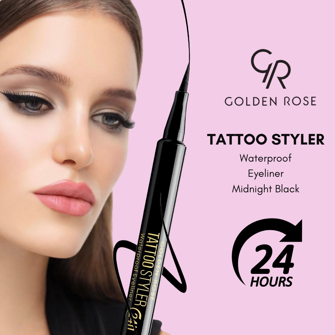 Golden Rose Tattoo Styler liquid eyeliner midnight black Pakistan