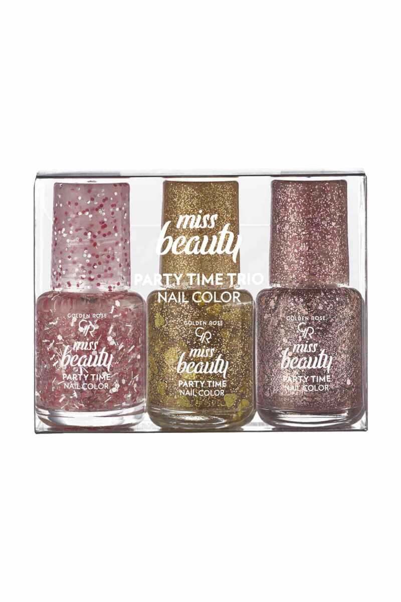GOLDEN ROSE MISS BEAUTY PARTY TIME NAIL COLOR TRIO